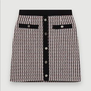 Maje ‘JIVI’ Tweed Style Lurex Skirt Size 40